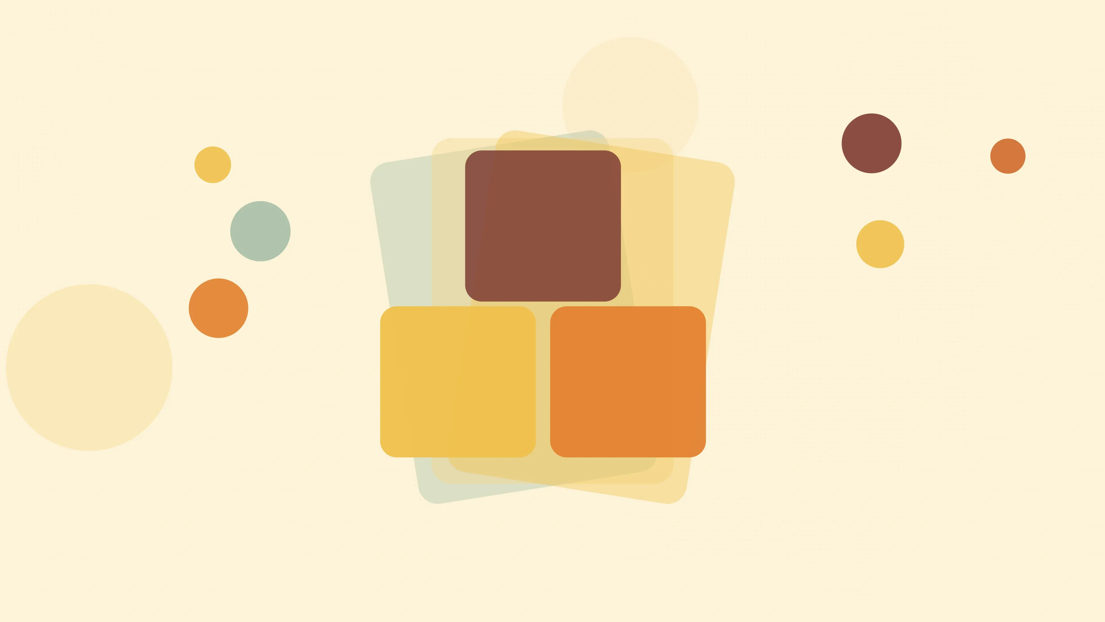 Illustration of three stacked crates on a warm cream field of overlapping translucent circles and fine botanical sprigs.
